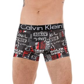 Фото Мужские трусы боксеры черные с разноцветными надписями Calvin Klein