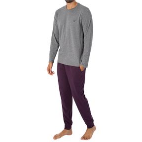 Фото Мужская пижама серая толстовка, фиолетовые штаны Emporio Armani 111789_4F720 15449