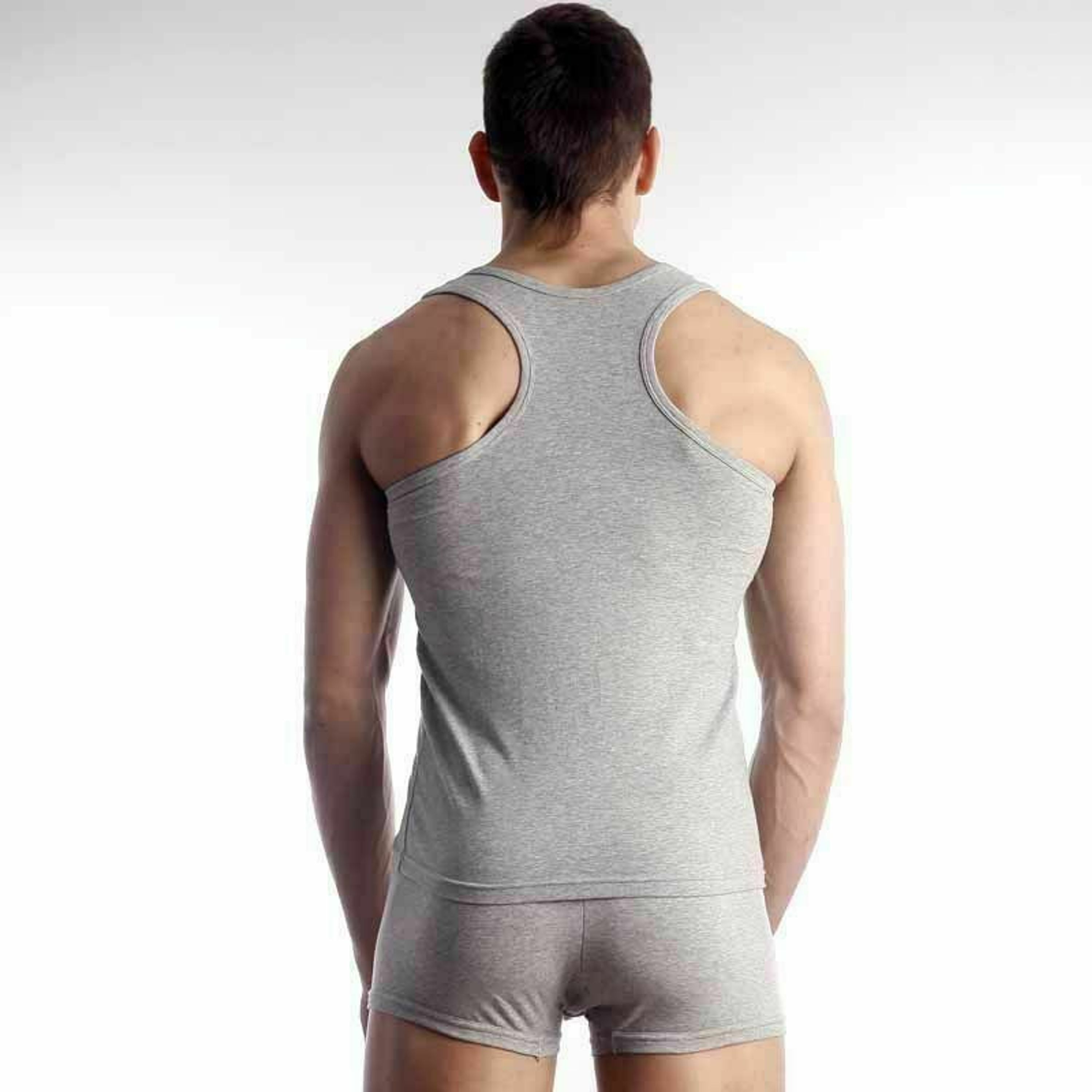 Мужская майка серая Calvin Klein Grey Tank top фото 3