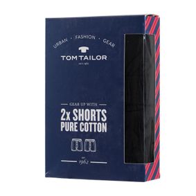Фото Мужские трусы-шорты набор 2в1 черные Tom Tailor 7121/5010 9000