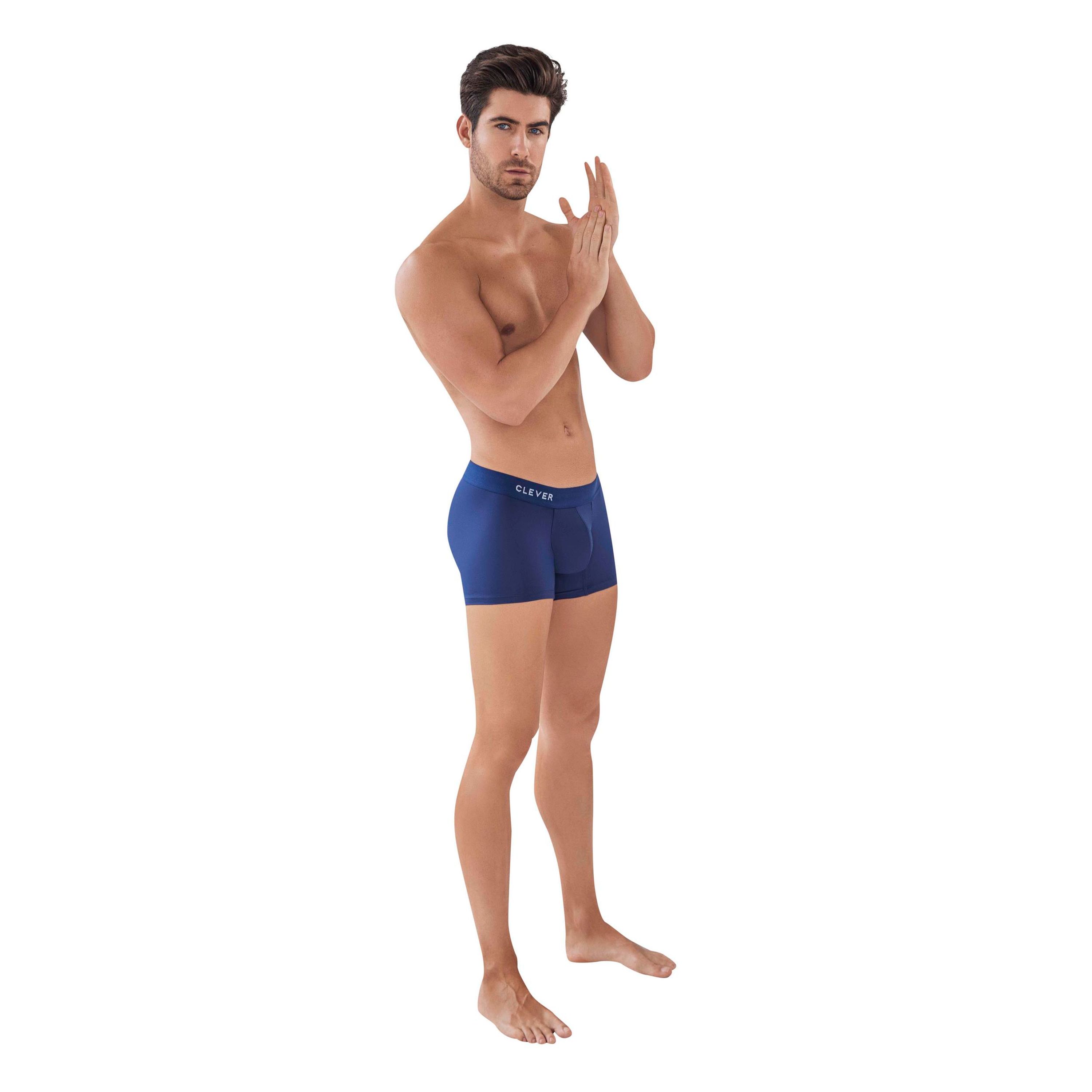 Мужские трусы боксеры темно-синие Clever Moda CLASSIC MATCH BOXER 088008 фото 2