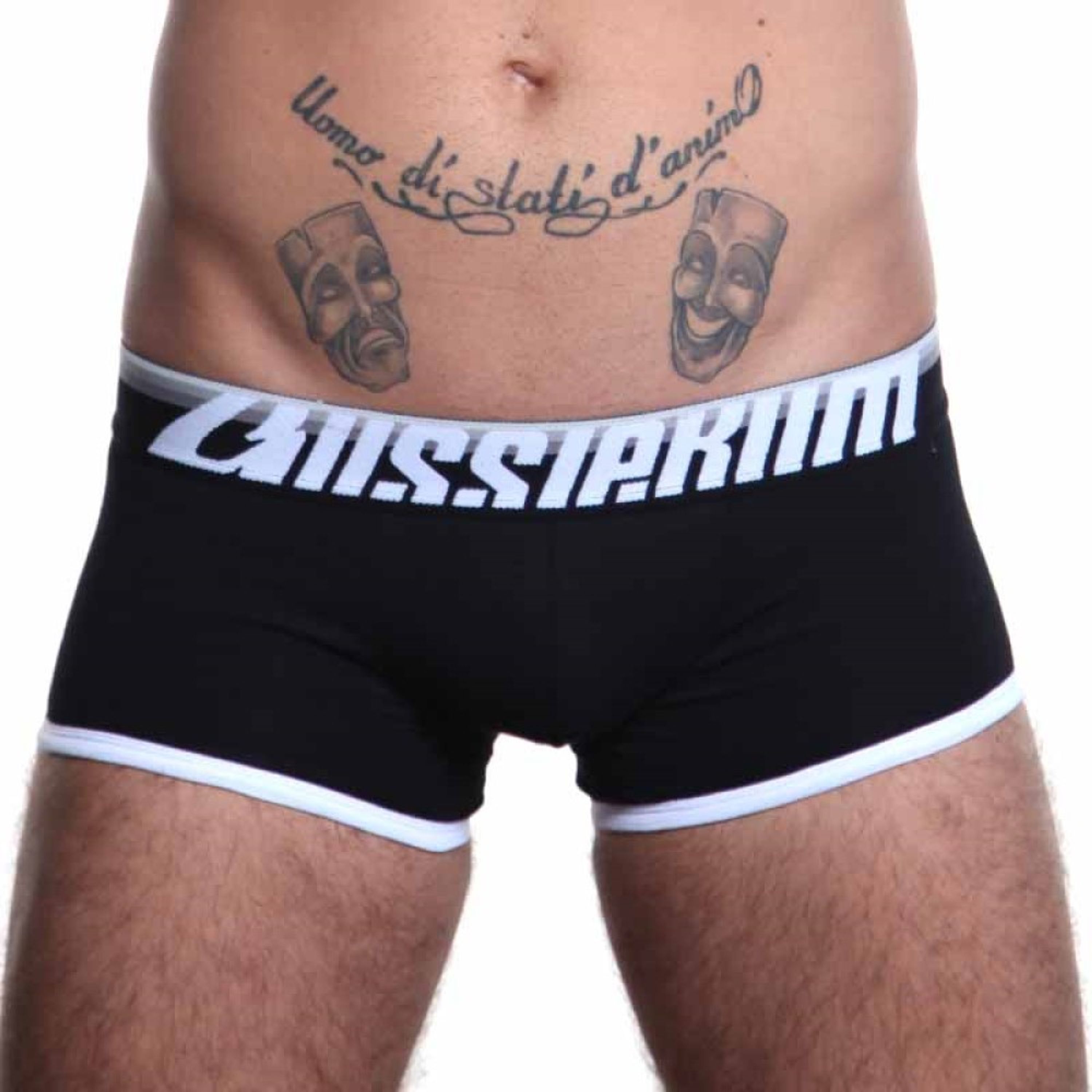 Мужские трусы хипсы черные с серой резинкой Aussiebum Fire Boxer AB6105-3 фото 3
