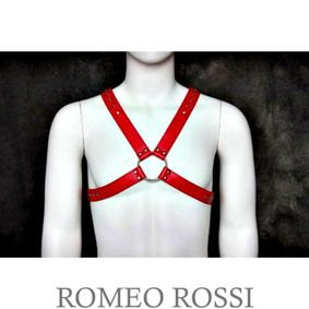 Фото Мужская сбруя (портупея) красная Romeo Rossi 9035-8