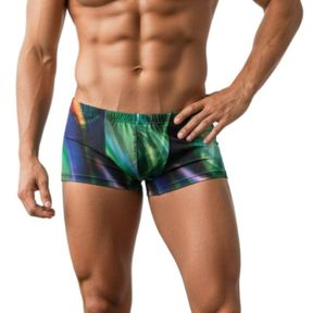 Фото Мужские трусы боксеры зеленые с принтом Cosmos Colors CP30_PRO