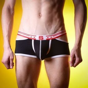 Фото Мужские трусы хипсы с вырезами по бокам черные Seeinner Black Boxer