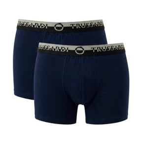 Фото Набор мужских трусов боксеров 2в1 синие TRUSSARDI TRU2UTR03