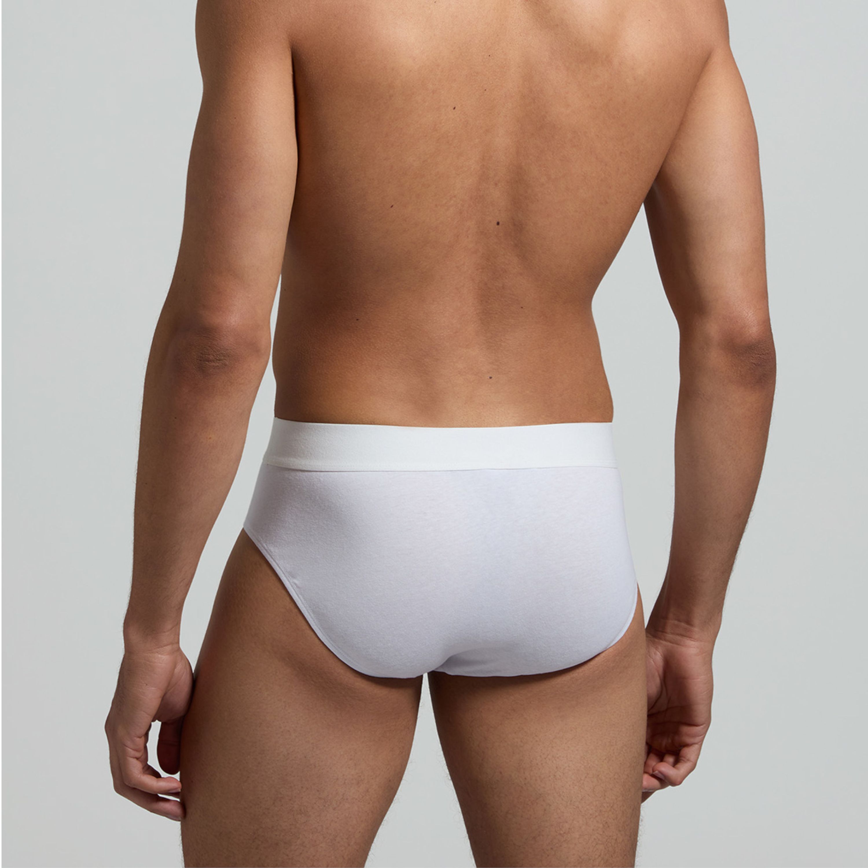 Мужские трусы брифы (белый, голубой, темно-синий) набор 3 в 1 Bikkembergs DIAGONAL BKK51USP23TR/3 фото 3