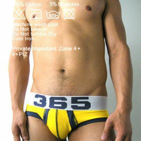 Фото  Мужские трусы брифы 4+ Private Important Zone 365  Yellow Hipster