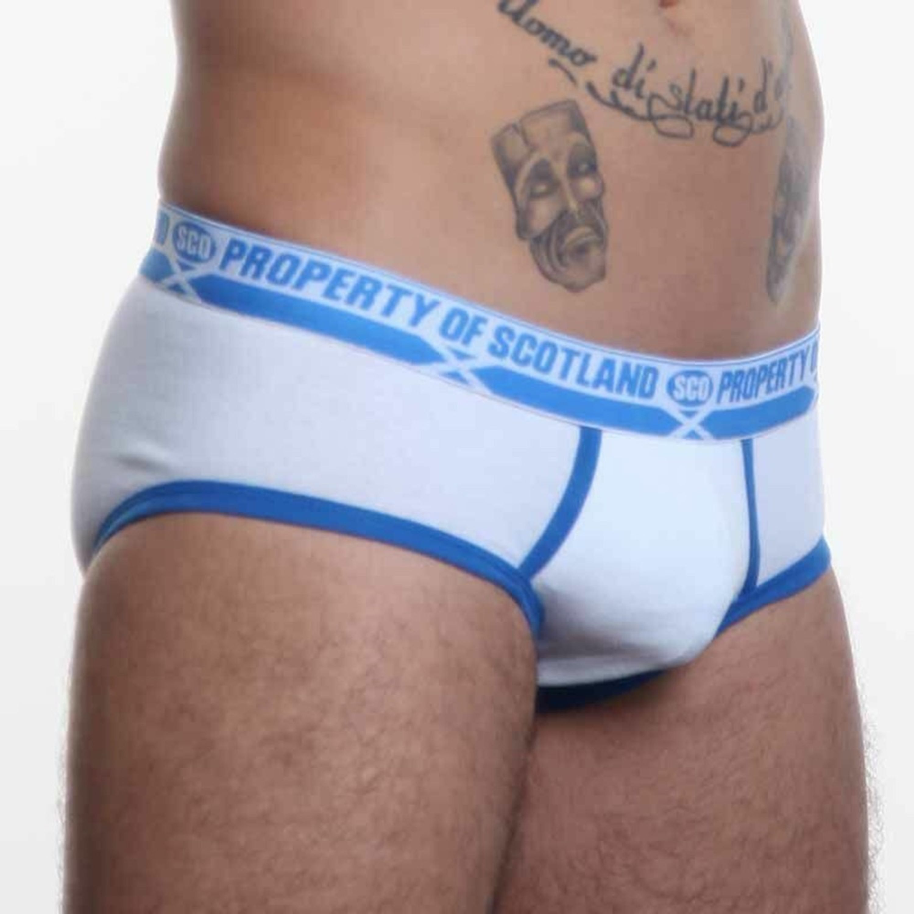 Мужские трусы брифы белые Aussiebum Property of Scotland White AB00127 фото 3