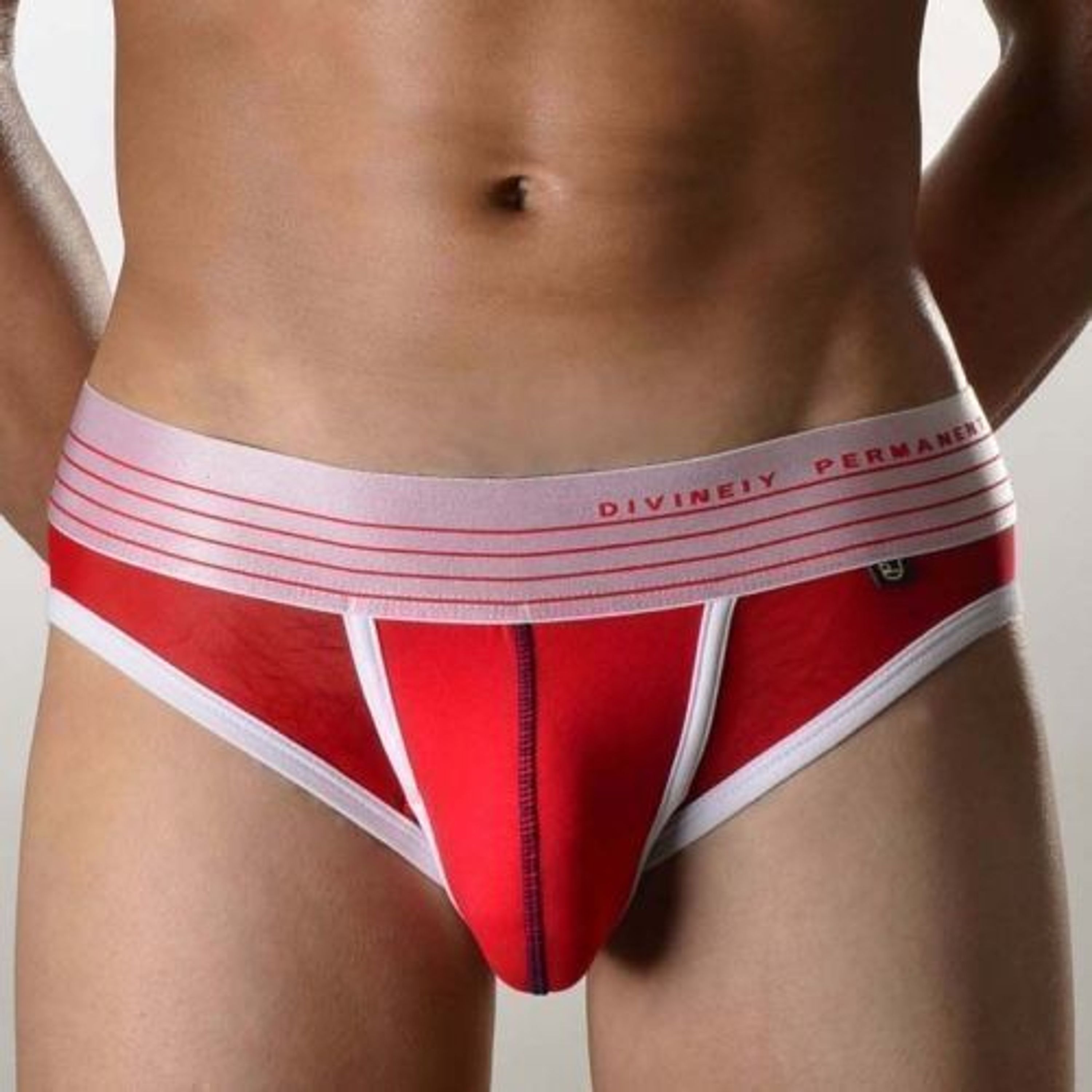 Мужские трусы слипы красные в сетку DOOP Red Brief фото 1