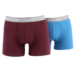Фото Мужские трусы боксеры набор 2в1 (бордовые, синие) Tom Tailor 70249/6061 490