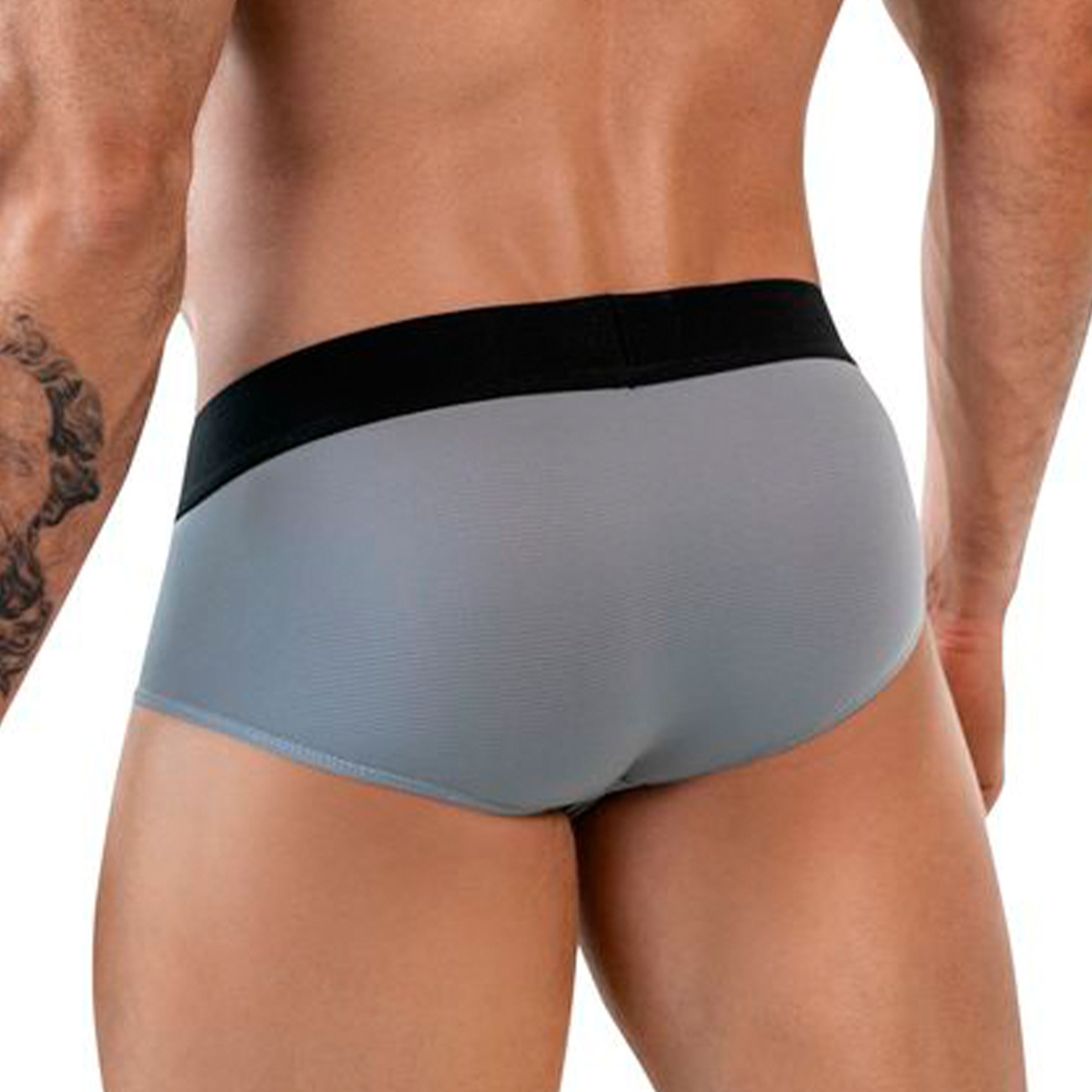 Мужские трусы брифы серые Clever Moda ONEAL BRIEF 186212 фото 3