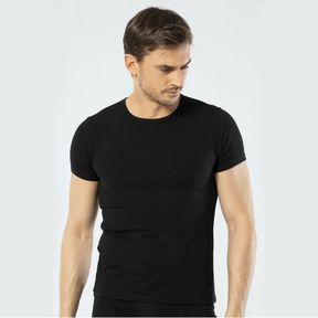 Фото Мужская футболка черная с круглым вырезом Cacharel 1305