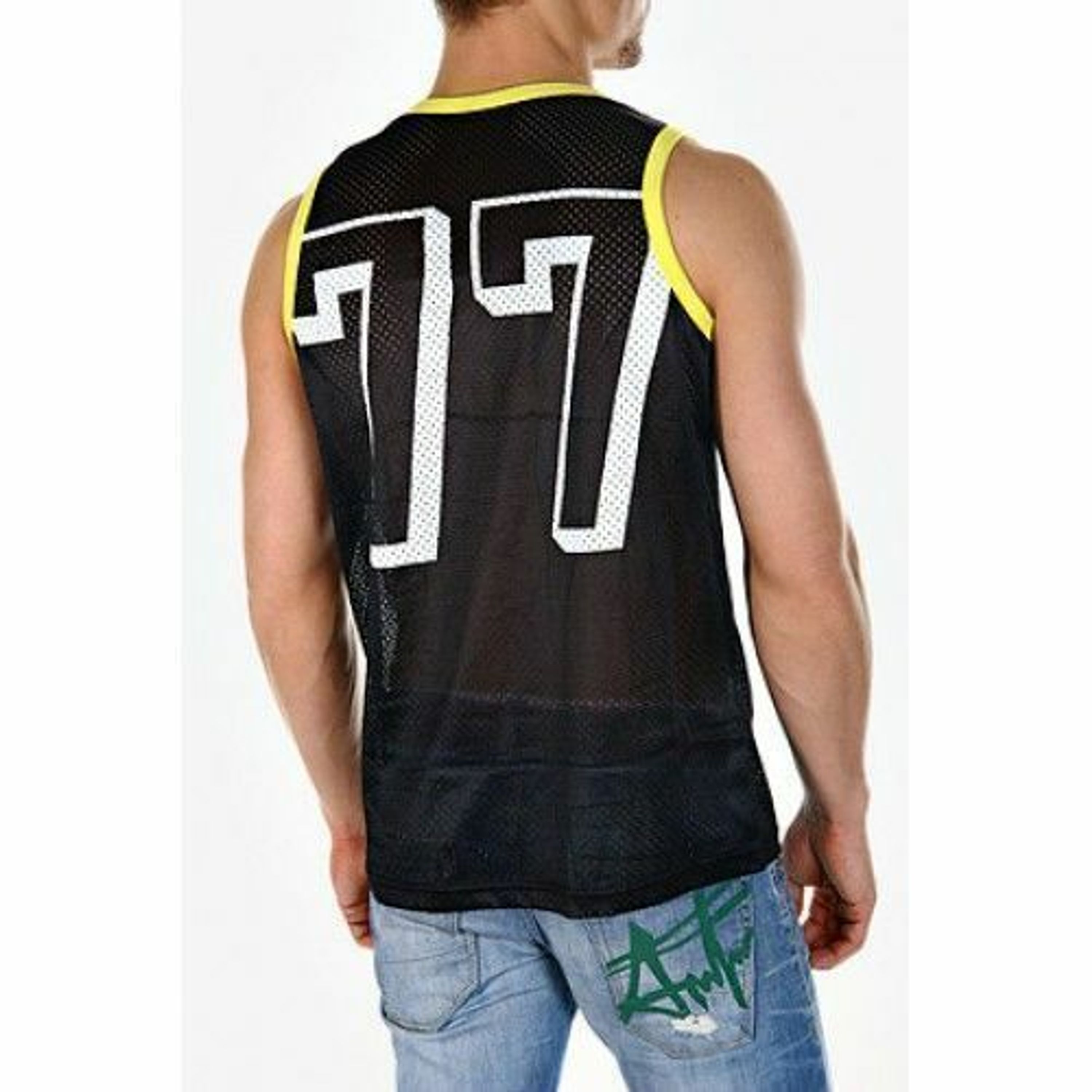 Майка спортивная в сетку Andrew Christian Sport Mesh Tank Black фото 3