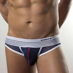 Фото Мужские трусы слипы темно-синие в сетку TOOT Sport Binder Brief