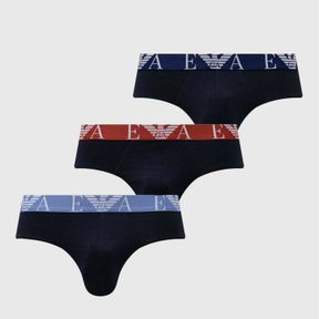 Фото Набор мужских трусов брифов 3в1 темно-синие Emporio Armani 111734_4F715 64135