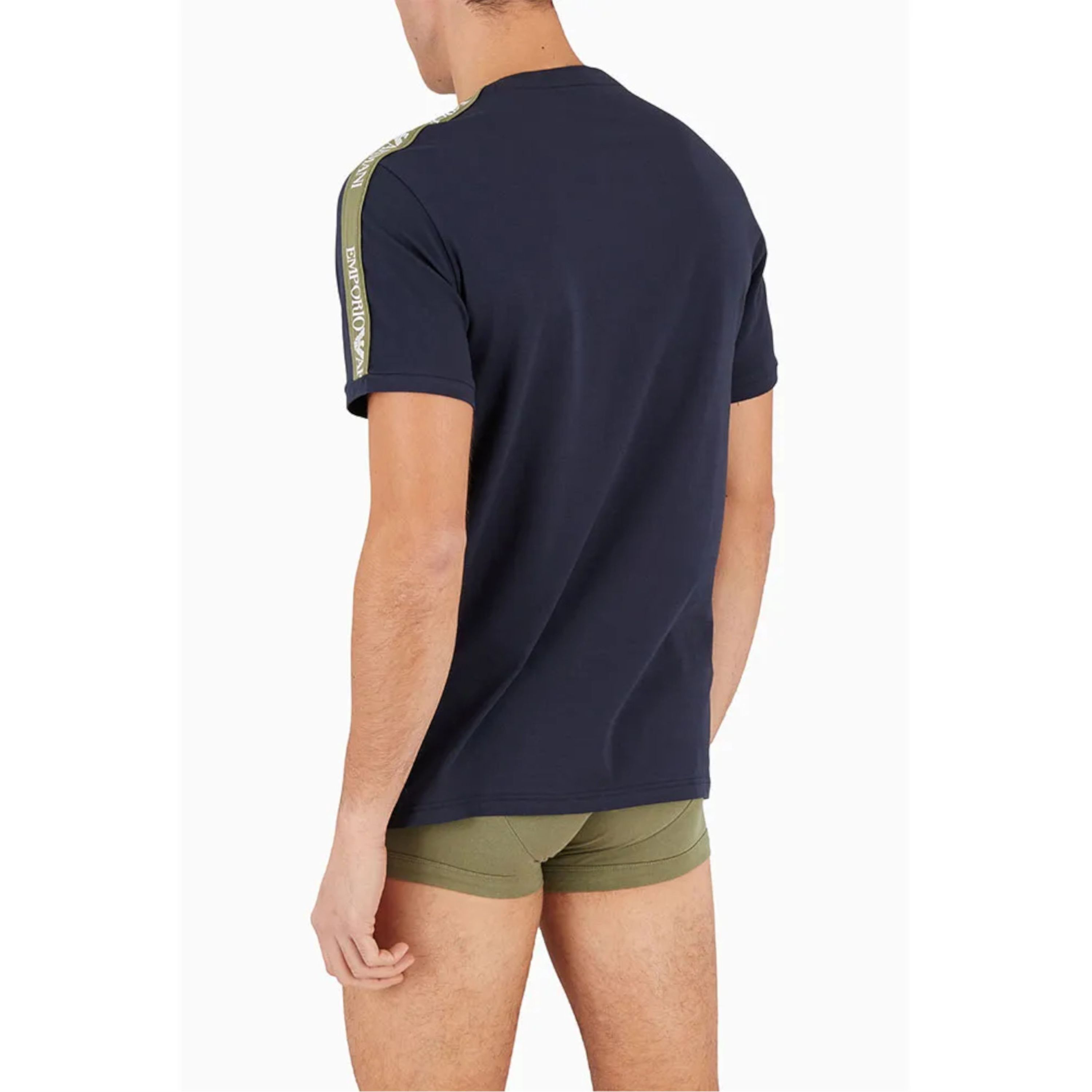 Мужская футболка темно-синяя Emporio Armani 111890_4F717 00135 фото 2
