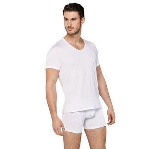 Фото Мужская футболка с V-образным вырезом белая Doreanse 2865 Фото Мужская футболка с V-образным вырезом белая Doreanse 2865