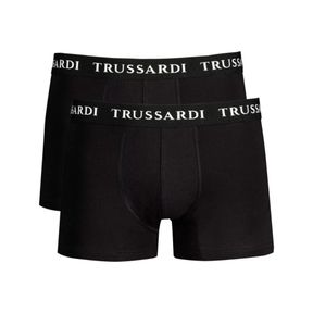 Фото Набор мужских трусов боксеров 2в1 черные TRUSSARDI TRU2UTR02
