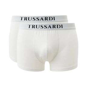 Фото Набор мужских трусов боксеров 2в1 белые TRUSSARDI TRU2UTR01