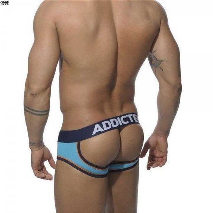 Мужские трусы джоки голубые с белой вставкой Seobean Addicted фото 2