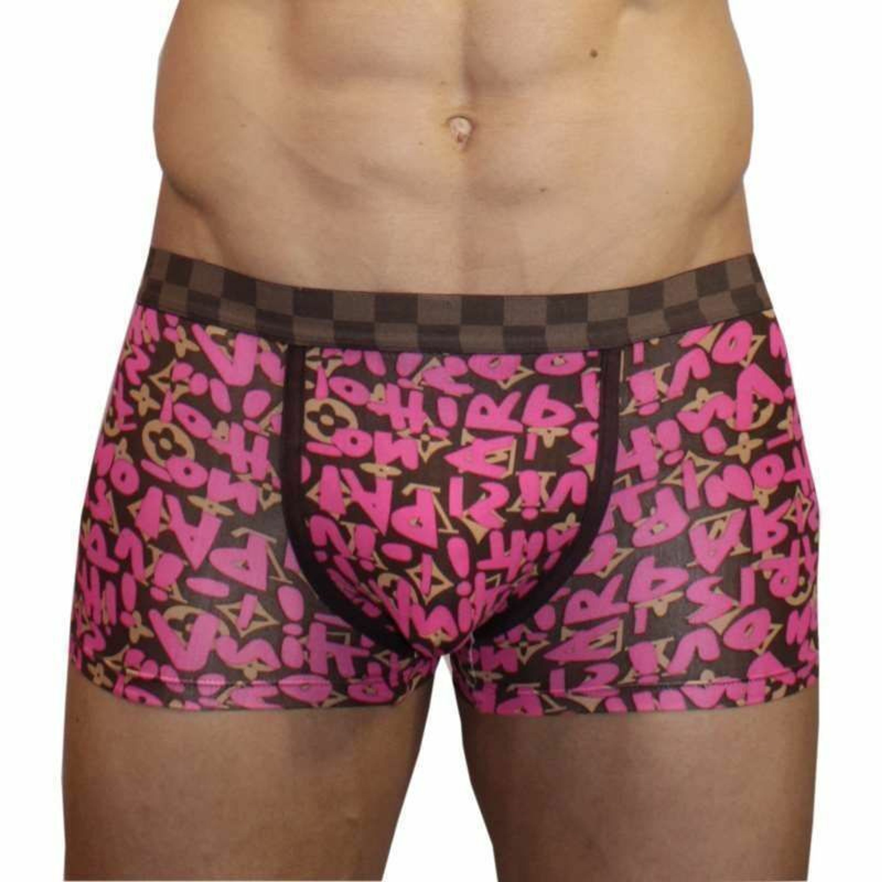 Мужские трусы боксеры розовые Louis Vuitton фото 2