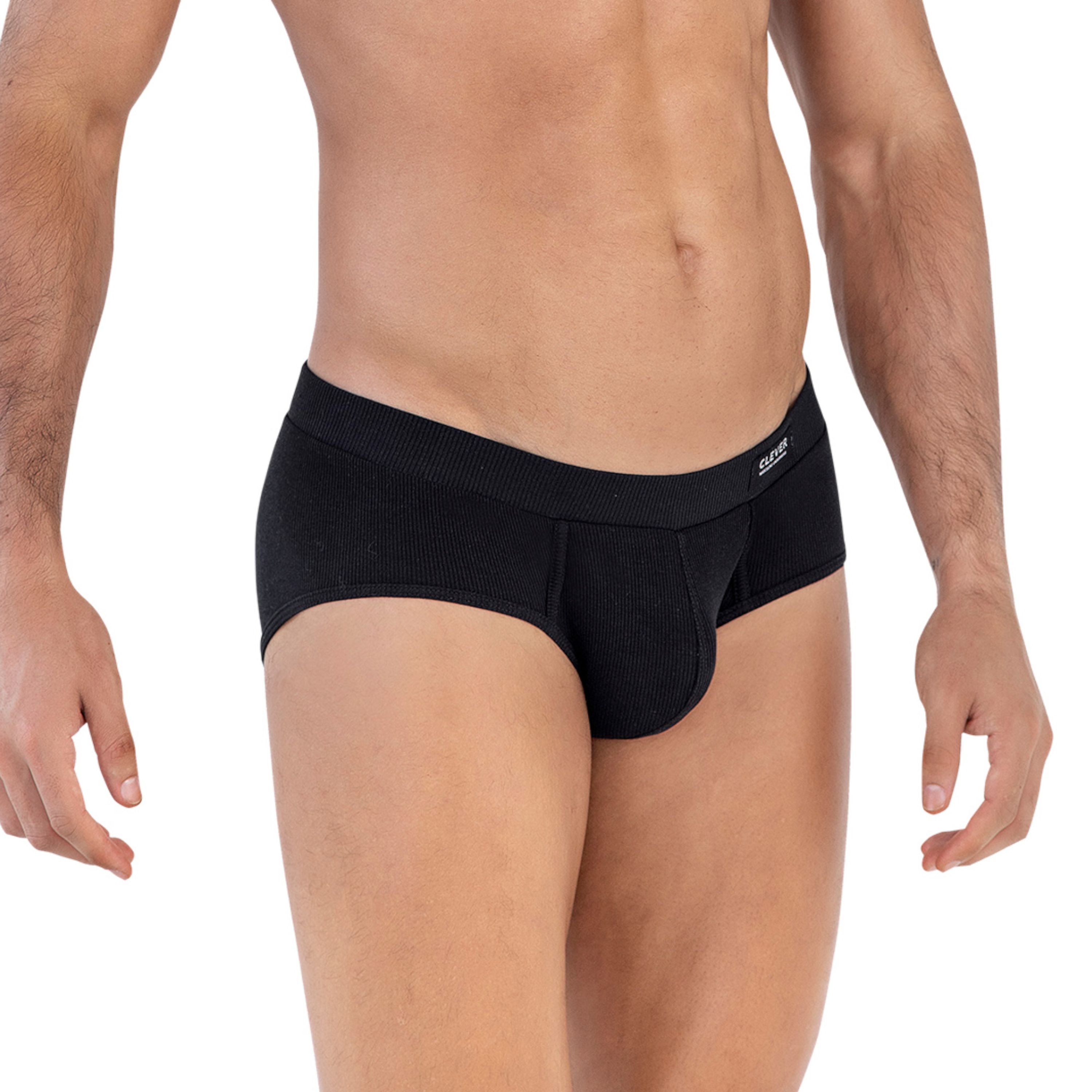 Мужские трусы брифы черные Clever SPIRIT PIPING BRIEF 160511 фото 2