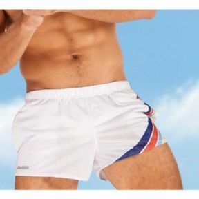 Фото  Мужские шорты спортивные белые Aussiebum Score Shorts White