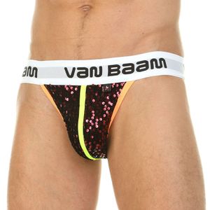 Фото Мужские трусы танга с красными пайетками Van Baam VB0211