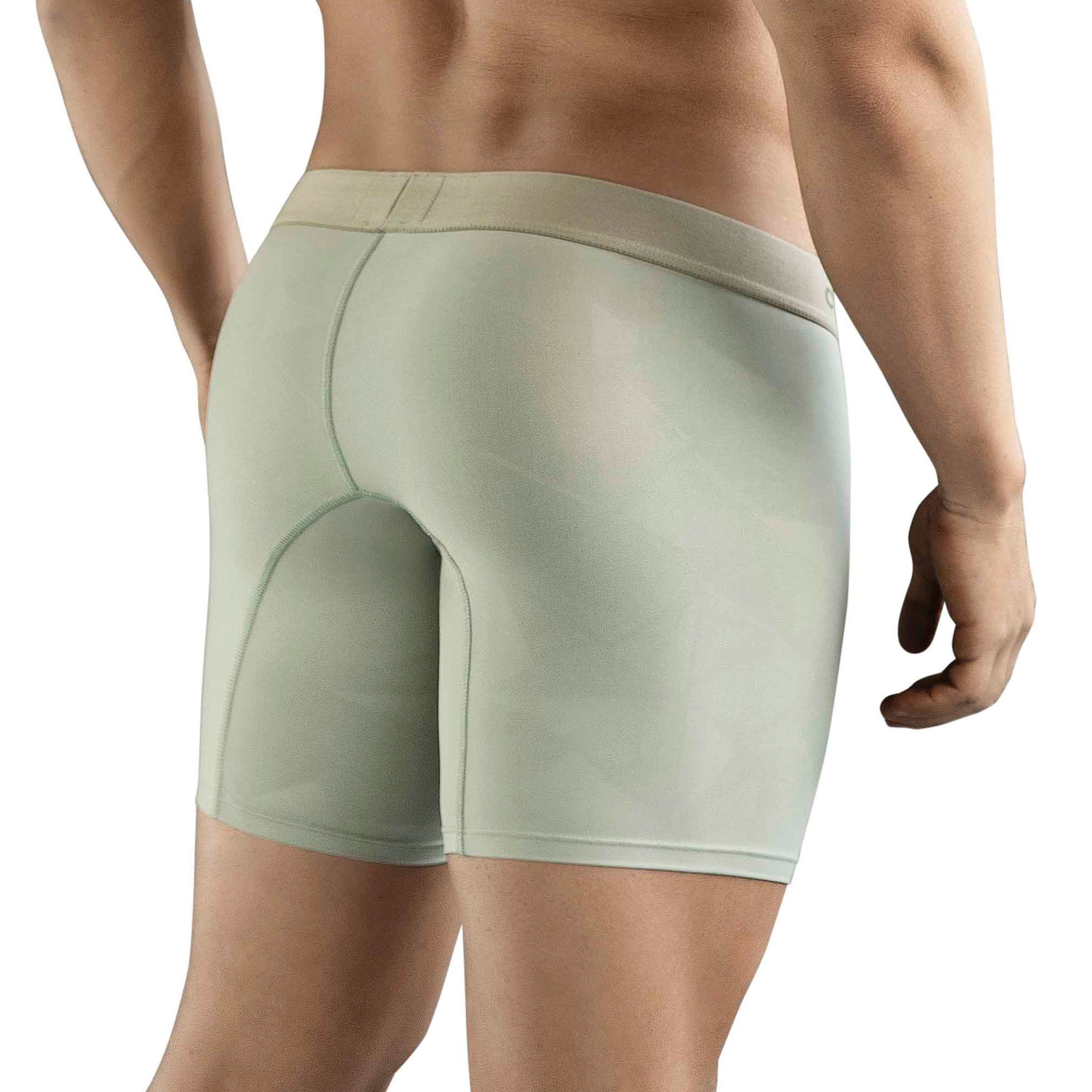 Мужские трусы боксеры светло-зеленые Clever Moda GENIE LONG BOXER 177810 фото 2
