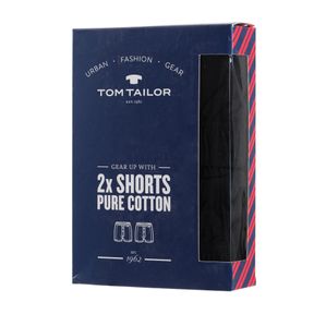 Фото Мужские трусы-шорты набор 2в1 черные Tom Tailor 7121/5010 9000