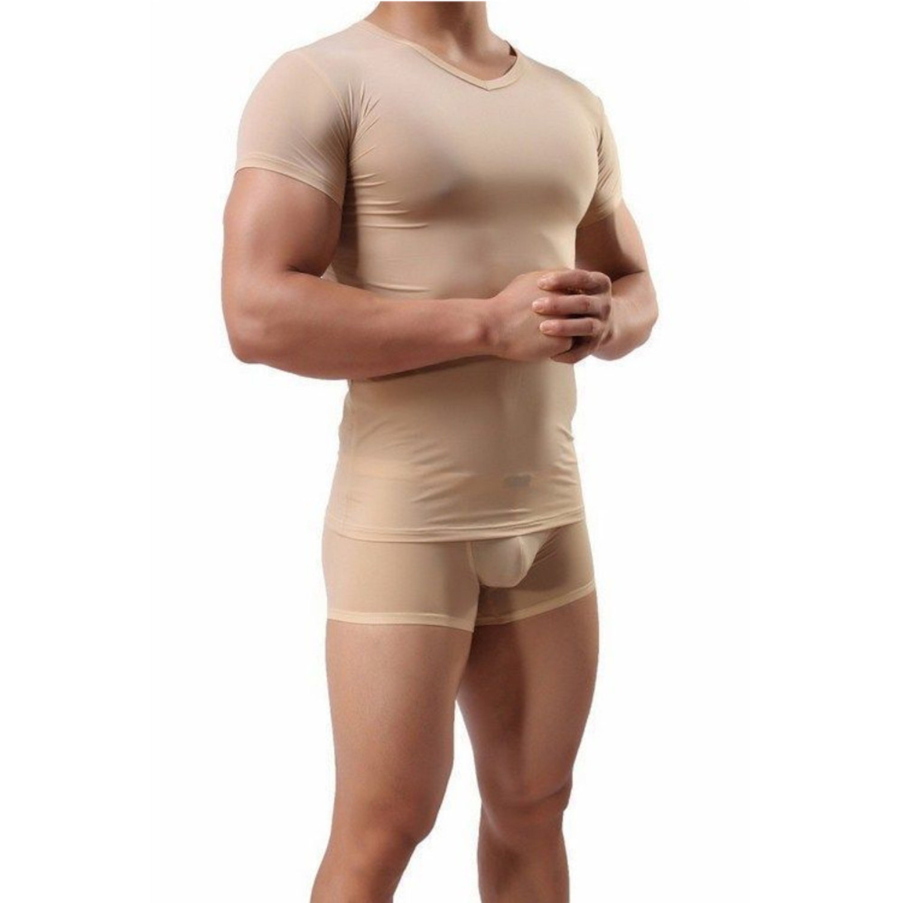 Мужская футболка бежевая прозрачная Shino Beige фото 2