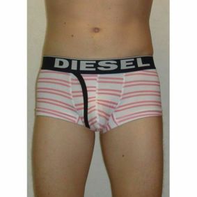 Фото Мужские трусы хипсы в бело-розовую полоску Diesel Pink Stripes DIS0070