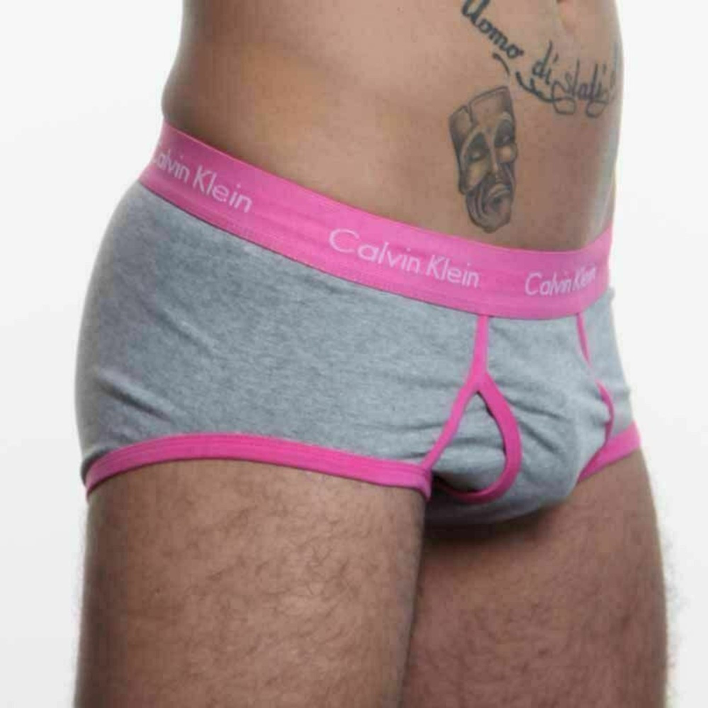 Мужские трусы брифы Calvin Klein Brief 365 Grey-Pink фото 3