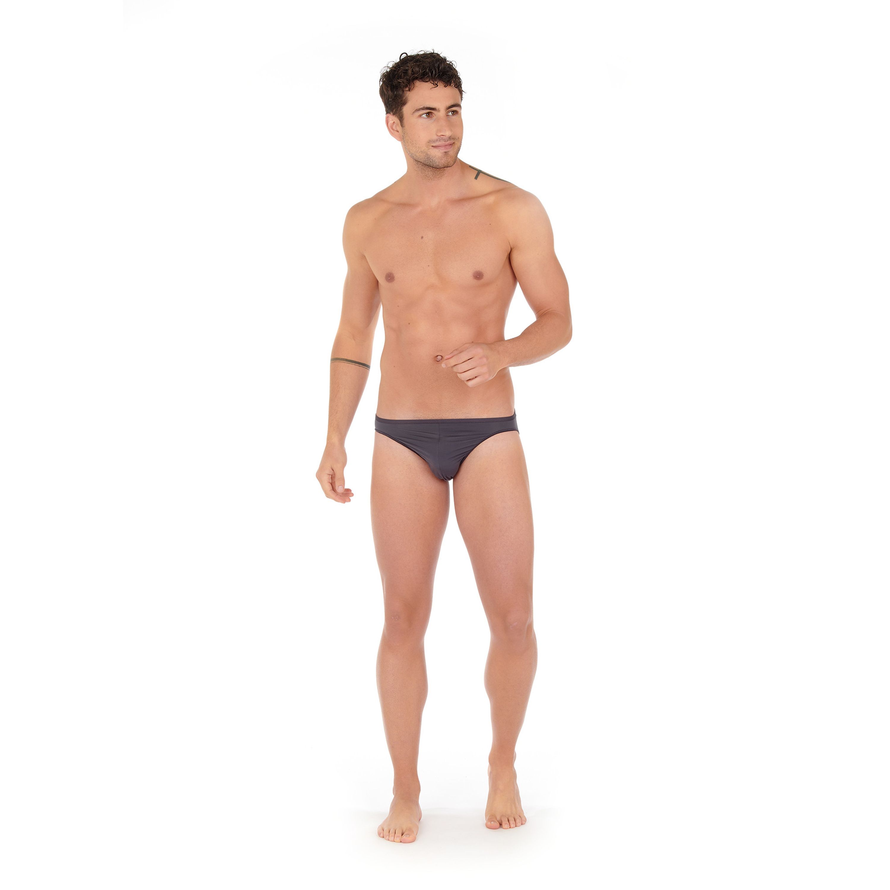 Мужские трусы слипы темно-серые HOM PLUMES Micro Briefs 404756_40Z098 фото 1