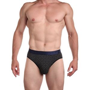 Фото Мужские трусы брифы черные с узором Sergio Dallini SG2933-1