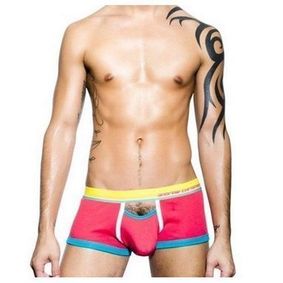 Фото Мужские трусы хипсы с вырезом розовые Andrew Christian Bright Trunks AC9561