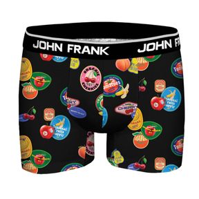 Фото Мужские трусы боксеры черные с принтом JOHN FRANK JFBDMOD148-FRUITS