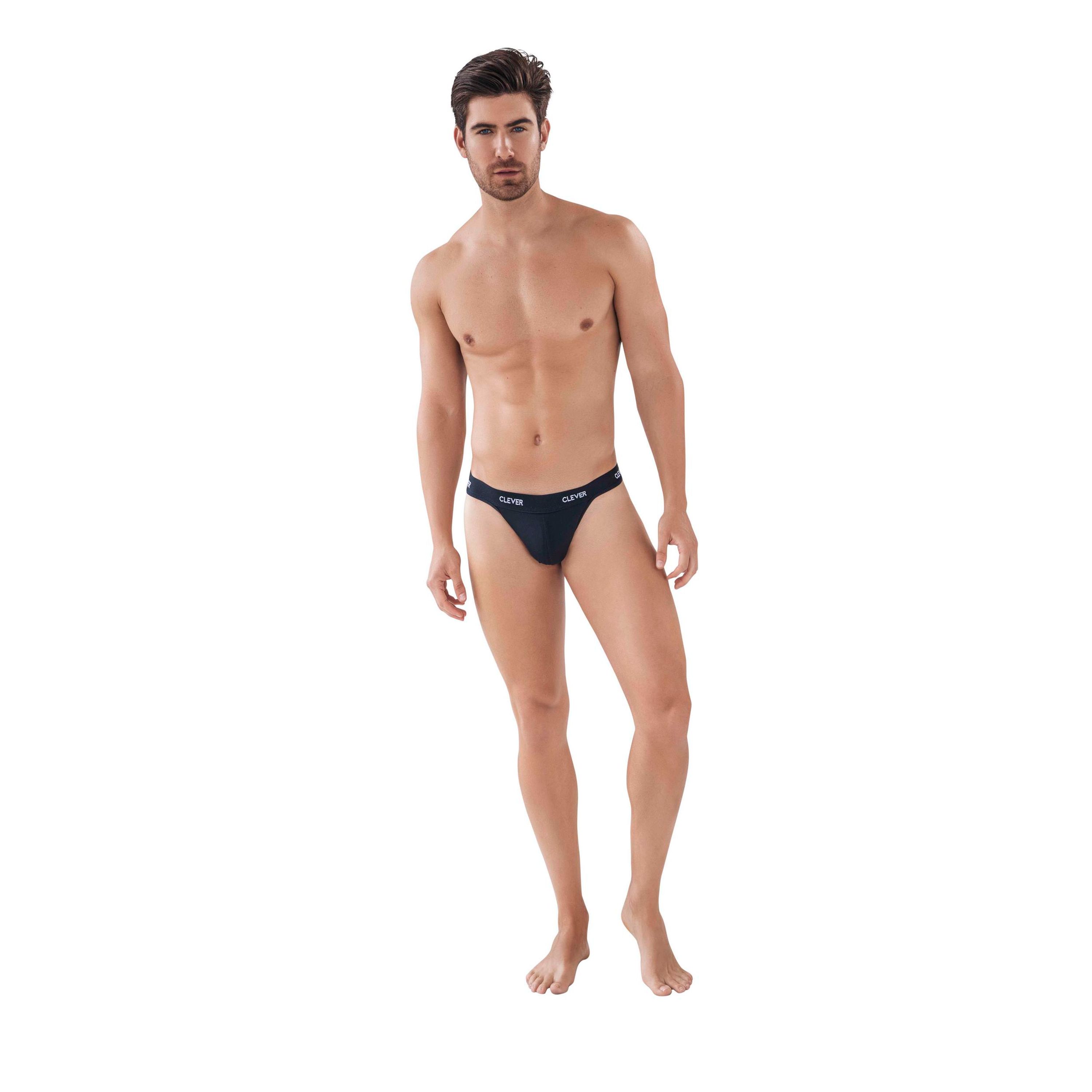 Мужские трусы тонги черные Clever VENTURE THONG 087711 фото 1