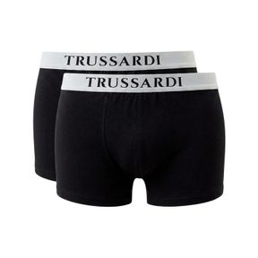 Фото Набор мужских трусов боксеров 2в1 черные TRUSSARDI TRU2UTR01