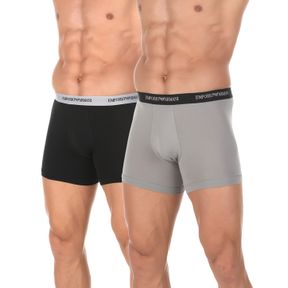 Фото Набор мужских трусов боксеров 2в1 (черные, серые) Emporio Armani 111268_CC717 03320