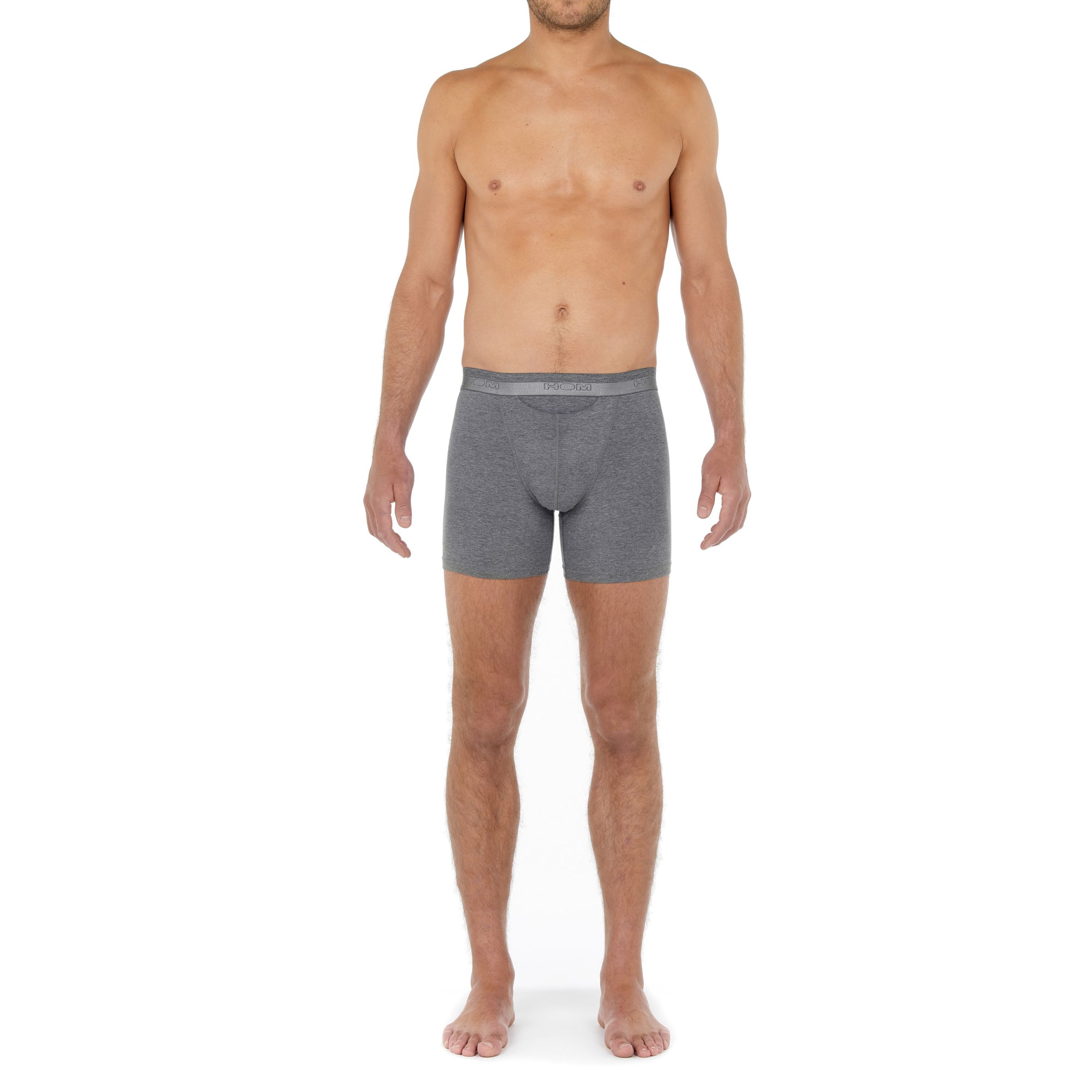 Мужские трусы боксеры удлиненные серые HOM HO1 Long Boxer Briefs HO1 359519_4000ZU фото 2
