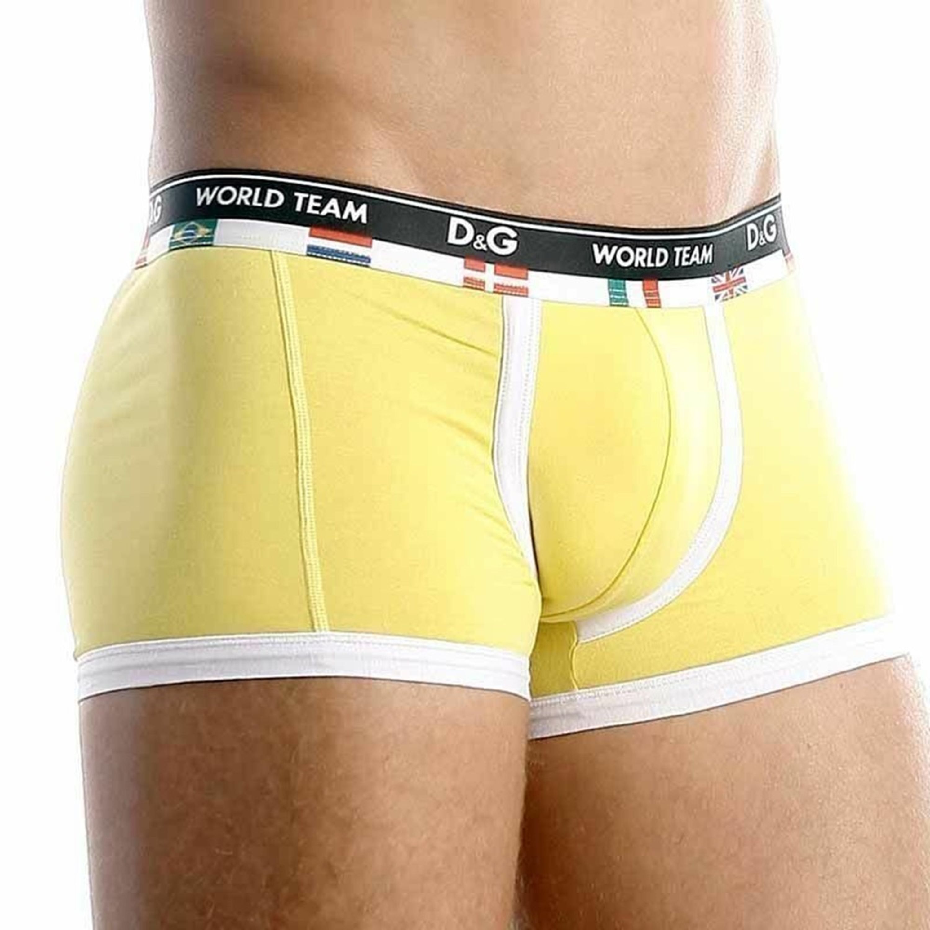 Мужские трусы боксеры желтые D&G World Team Yellow фото 3