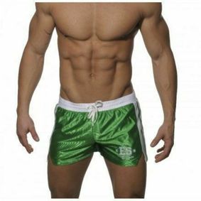 Фото Мужские спортивные шорты зеленые с белым поясом ES Collection SHORTS GREEN - WHITE