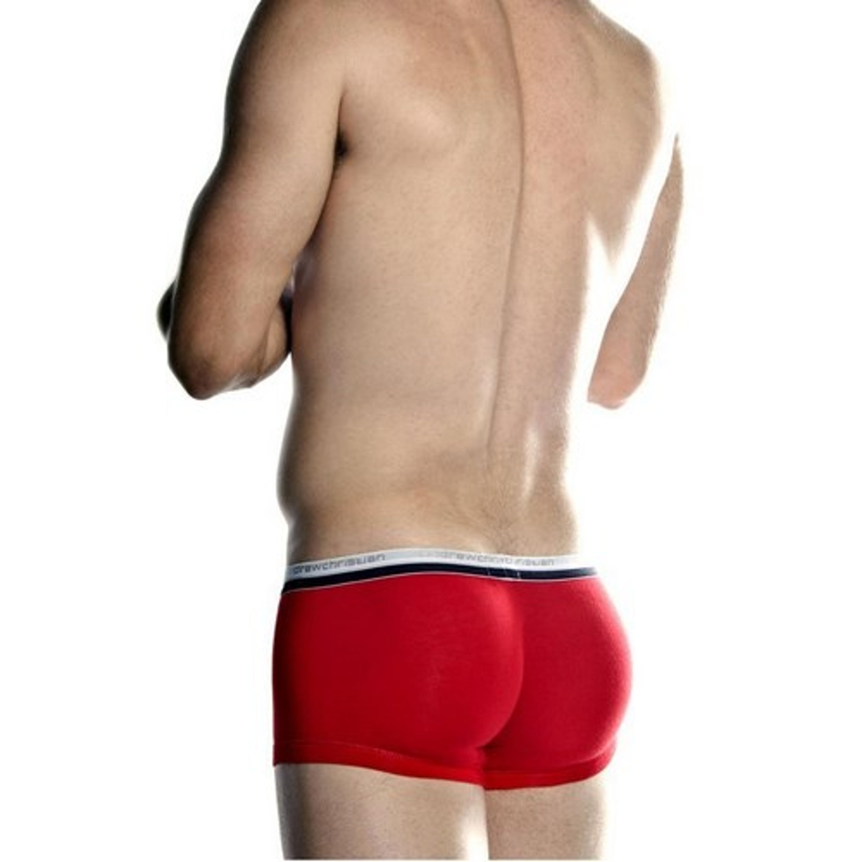 Мужские трусы хипсы красные Andrew Christian V Slim Holiday Boxer Red 13256 фото 3