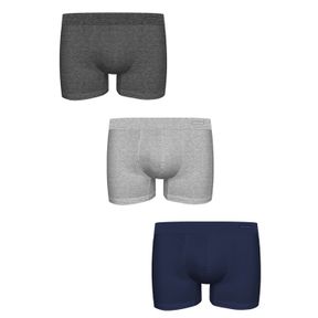 Фото Набор мужских трусов боксеров 3в1 (темно-серые, серые, темно-синие) JOHN FRANK JF3BPB-H100
