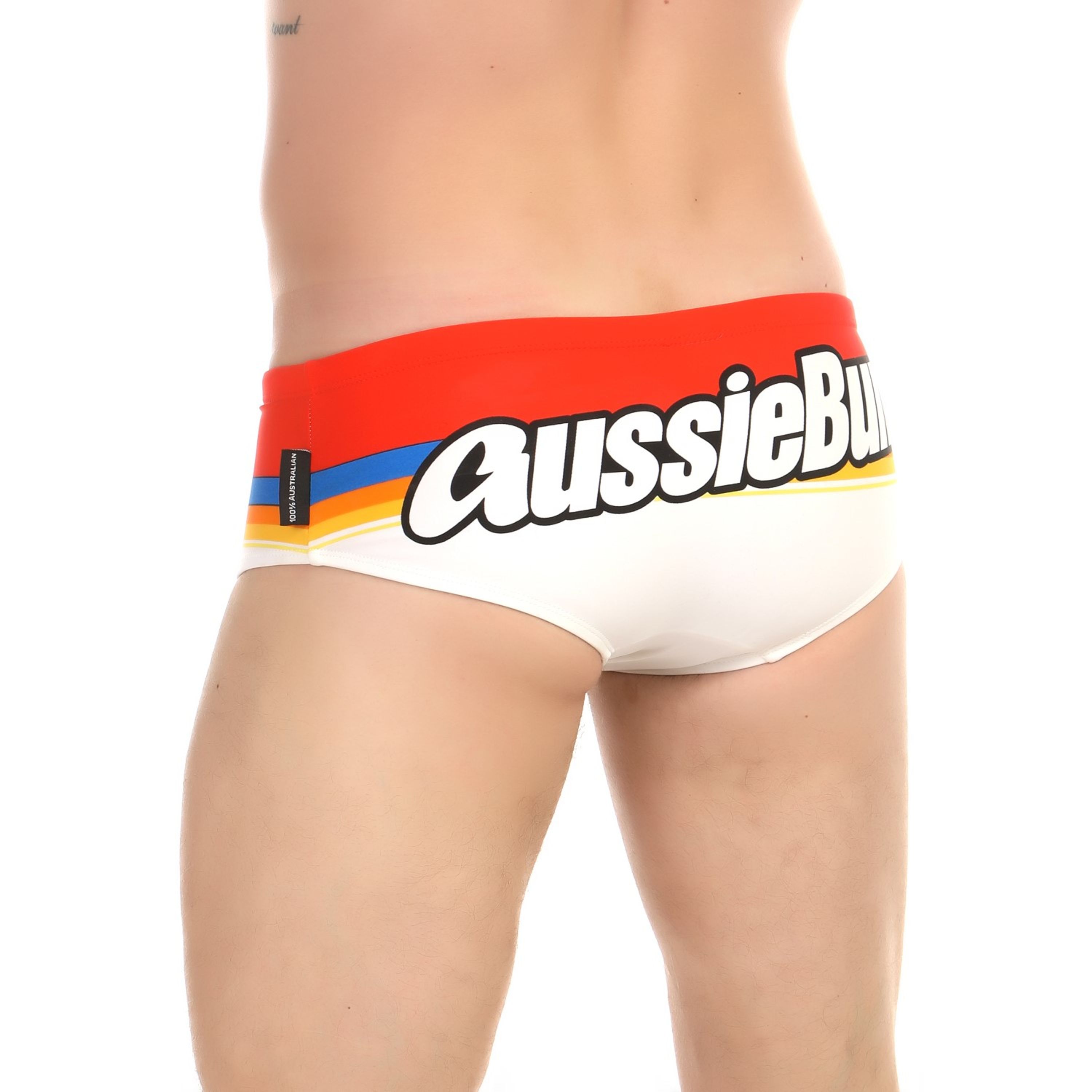 Мужские плавки бело-красные AussieBum 6622-3 фото 2