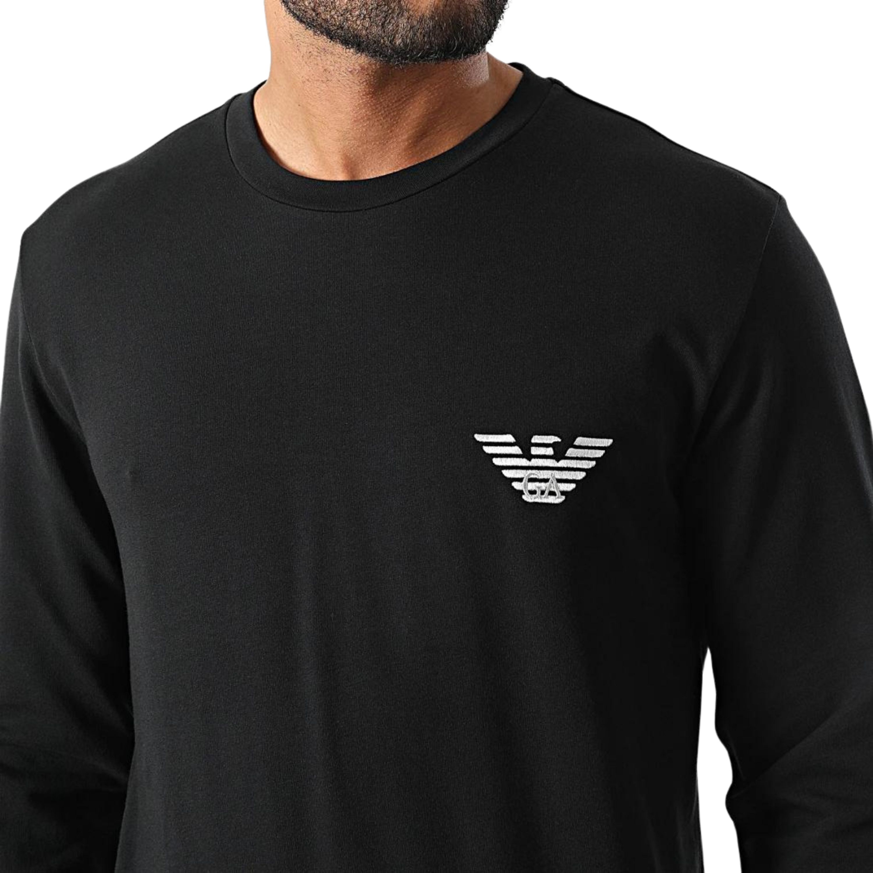 Мужской костюм черный: толстовка и штаны Emporio Armani 111943_CC575 00020 фото 4