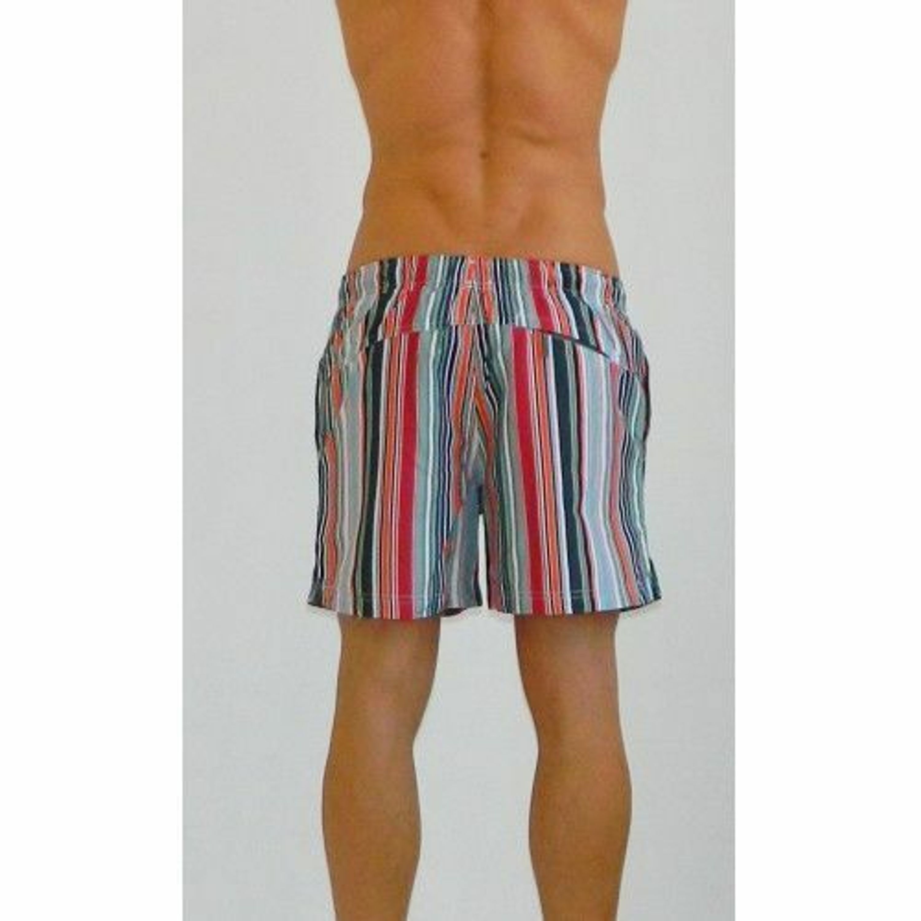 Мужские шорты серо-красные в полоску Calvin Klein фото 4