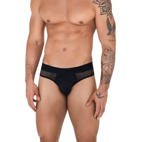 Фото Мужские трусы брифы черные Clever Moda SWIRL BRIEF 153211